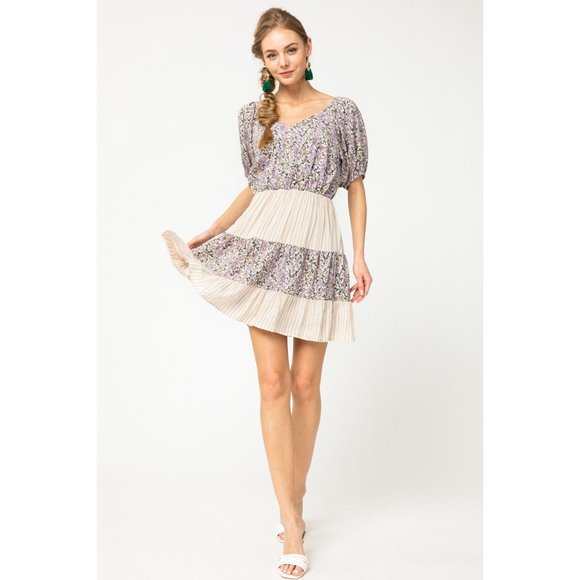 entro | Dresses | Entro Multiprint Surplice Dress | Poshmark